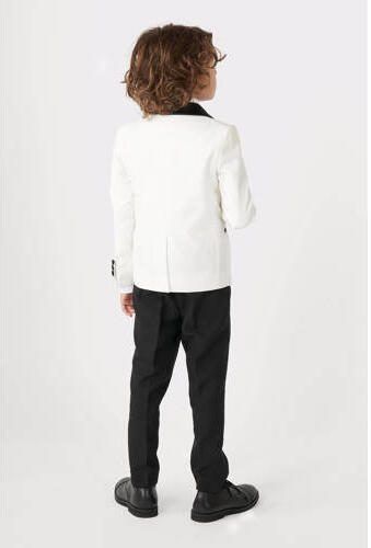 OppoSuits colbert Pearly White wit zwart Kostuum Jongens Polyester Reverskraag 110 116 - Foto 4