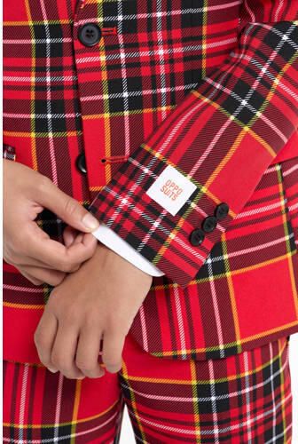 OppoSuits geruit kostuum The Lumberjack rood Jongens Polyester Reverskraag 110 116 - Foto 4