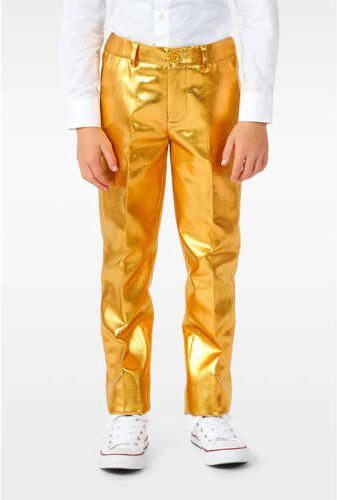 OppoSuits kostuum Groovy goud Jongens Polyester Klassieke kraag Effen 146 152 - Foto 3