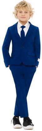 OppoSuits kostuum Navy Royale blauw Jongens Polyester Reverskraag Effen 110 116 - Foto 2