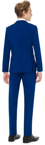 OppoSuits kostuum Navy Royale blauw Jongens Polyester Reverskraag Effen 158 164 - Foto 4