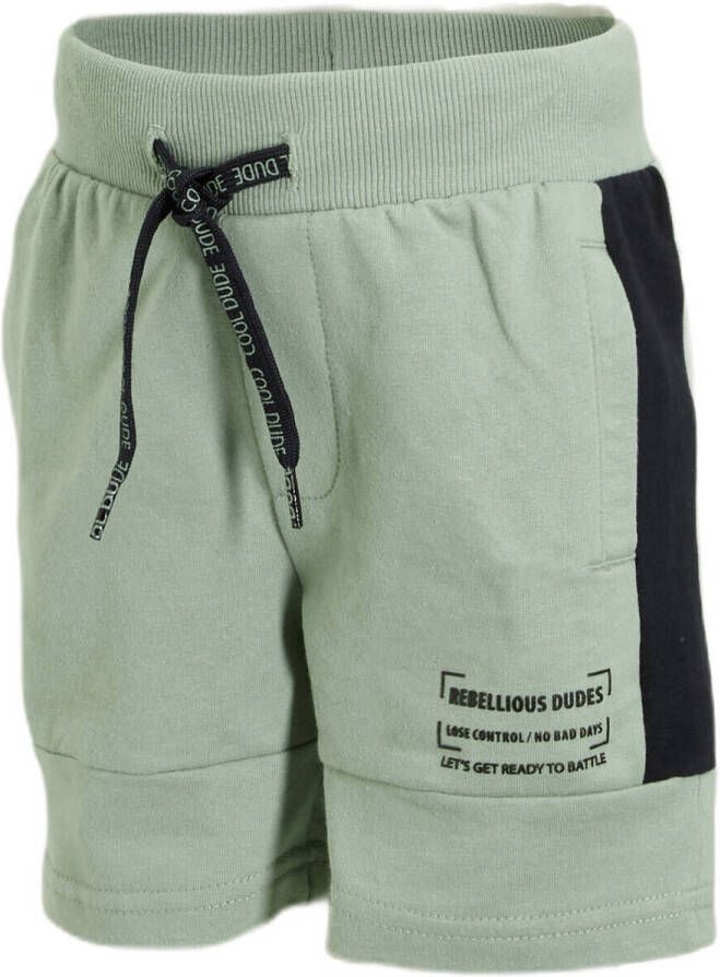 Orange Stars short Manuel met printopdruk kaki Korte broek Groen Jongens Sweat 116
