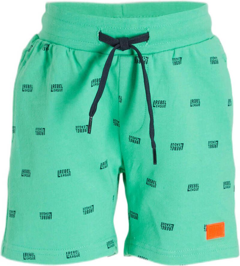 Orange Stars short Maik met all over print mintgroen Korte broek Jongens Sweat 104