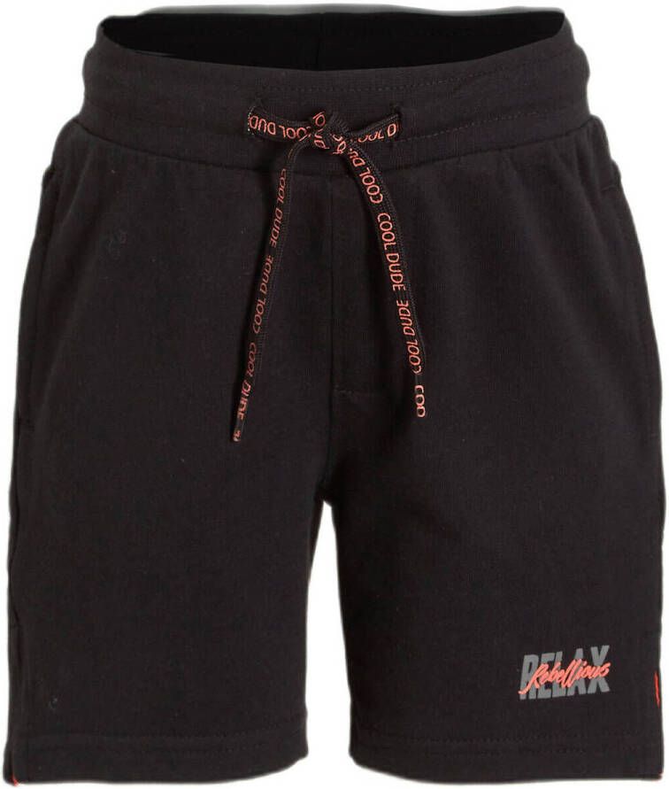 Orange Stars short Mauritz met printopdruk zwart Korte broek Jongens Sweat 104