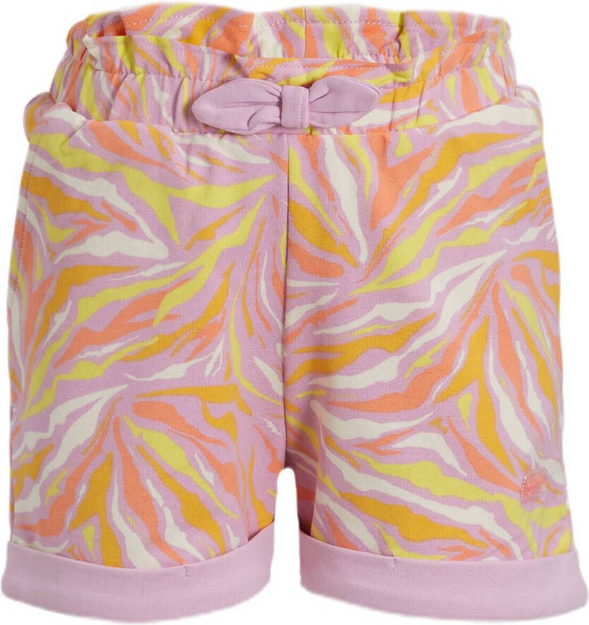 Orange Stars sweatshort Mona met all over print lila geel Korte broek Paars 104