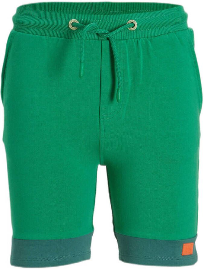 Orange Stars slim fit sweatshort Martinus groen Korte broek Effen 116