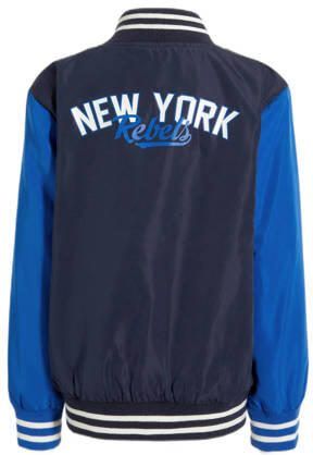 Orange Stars baseball jacket Marten donkerblauw blauw Jas Jongens Polyester Opstaande kraag 110 - Foto 2