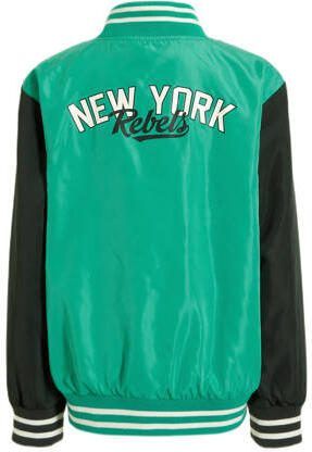 Orange Stars baseball jacket Marten groen Jas Jongens Polyester Opstaande kraag 104 - Foto 3