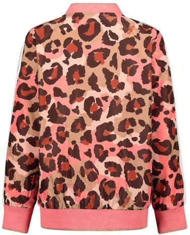Orange Stars bomberjack met all over print roze beige Jas Meisjes Polyester Opstaande kraag 116-122 - Foto 2