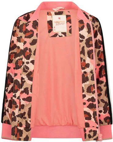 Orange Stars bomberjack met all over print roze beige Jas Meisjes Polyester Opstaande kraag 116-122 - Foto 3