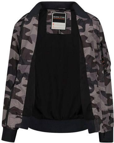 Orange Stars bomberjack met army print zwart grijs Jas Jongens Polyester Opstaande kraag 116-122 - Foto 3