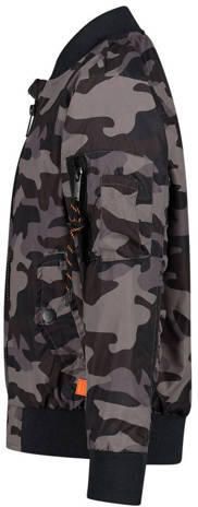 Orange Stars bomberjack met army print zwart grijs Jas Jongens Polyester Opstaande kraag 116-122 - Foto 4