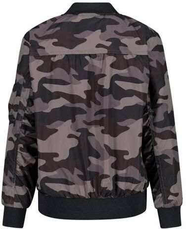 Orange Stars bomberjack met army print zwart grijs Jas Jongens Polyester Opstaande kraag 116-122 - Foto 2
