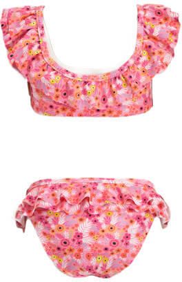 Orange Stars crop bikini Maaike met ruches roze Meisjes Polyester All over print 128 - Foto 2