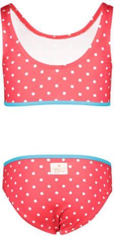 Orange Stars crop bikini met stippen roze wit Rood Meisjes Polyester Stip 104-110 - Foto 2