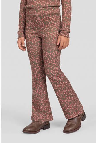 Orange Stars flared broek met print bruin Meisjes Polyester All over print - Foto 3