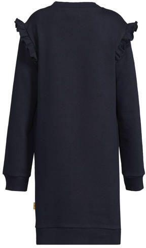 Orange Stars fleece sweatjurk Jeanne met printopdruk donkerblauw Printopdruk glitter - Foto 2