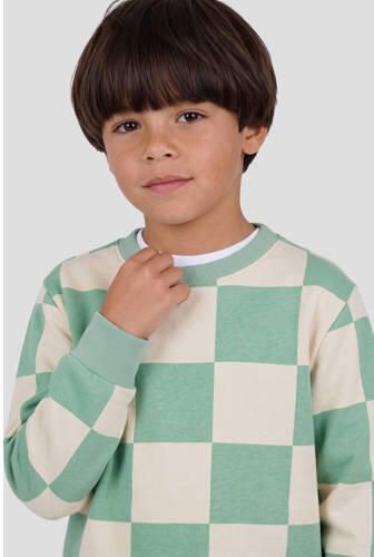 Orange Stars geruite sweater mintgroen Ruit - Foto 4