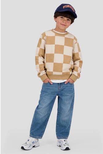 Orange Stars geruite sweater zand Beige Ruit - Foto 3