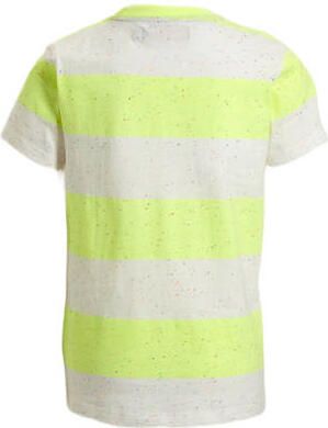 Orange Stars gestreepte T-shirt Pepijn geel wit Jongens Katoen Ronde hals 110 116