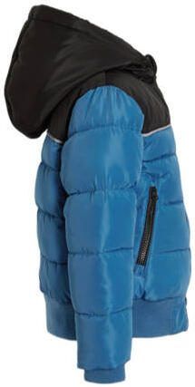 Orange Stars gewatteerde winterjas Norbert blauw Jongens Polyester Capuchon 152 - Foto 3