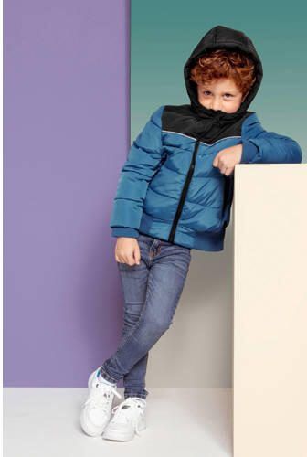 Orange Stars gewatteerde winterjas Norbert blauw Jongens Polyester Capuchon 152 - Foto 2