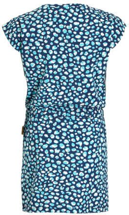 Orange Stars jurk Marlies met all over print blauw Meisjes Katoen Ronde hals 104 - Foto 2
