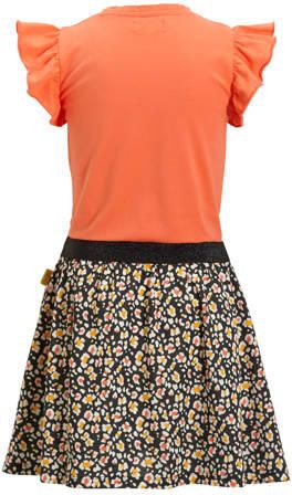 Orange Stars jurk Phillipa met printopdruk multi Meisjes Katoen Ronde hals 110 116