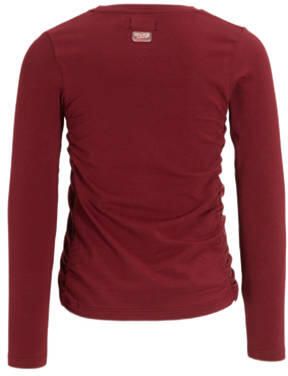 Orange Stars longsleeve Nika met printopdruk bordeauxrood Meisjes Katoen Ronde hals 104