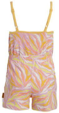 Orange Stars playsuit Marijke met all over print multi Meisjes Stretchkatoen Vierkante hals 104 - Foto 2
