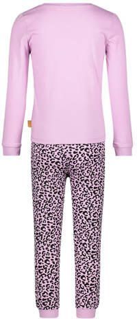 Orange Stars pyjama met printopdruk roze panterprint Meisjes Katoen Ronde hals 104 - Foto 2