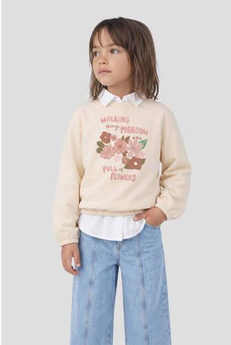 Orange Stars rechtvallende sweater met print ecru Meisjes Katoen Ronde hals - Foto 2