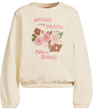 Orange Stars rechtvallende sweater met print ecru Meisjes Katoen Ronde hals - Foto 3