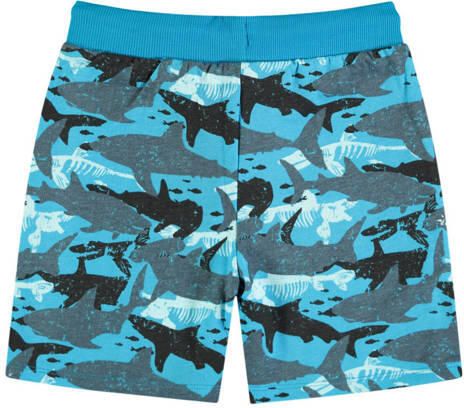 Orange Stars regular fit sweatshort met camouflageprint blauw Korte broek Jongens Katoen 152 - Foto 2