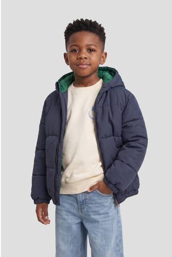 Orange Stars reversible winterjas donkerblauw Jongens Polyester Capuchon - Foto 3