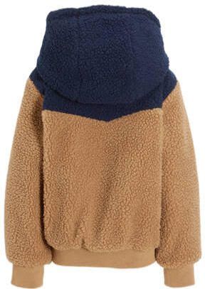 Orange Stars reversible winterjas Nanet bruin blauw Meisjes Polyester Capuchon 116 - Foto 3