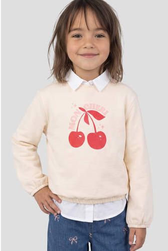 Orange Stars sweater met print ecru Meisjes Katoen Ronde hals Printopdruk - Foto 3
