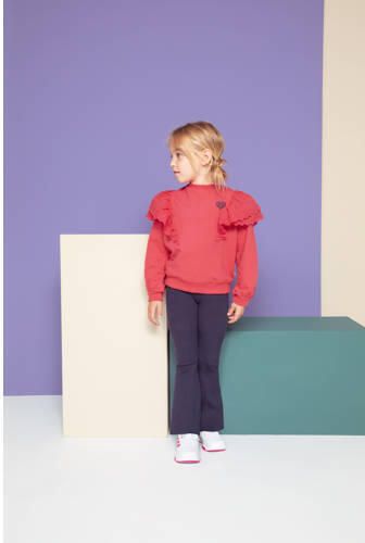 Orange Stars sweater Nadja met ruffles roze Trui Meisjes Katoen Ronde hals 152 - Foto 2