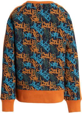 Orange Stars sweater Norman met printopdruk multi Trui Jongens Katoen Ronde hals 104
