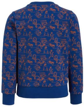 Orange Stars sweater Noud met all over print blauw Trui Jongens Katoen Ronde hals 104