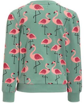 Orange Stars sweater Patricia met all over print groen Trui Meisjes Katoen Ronde hals 110 116