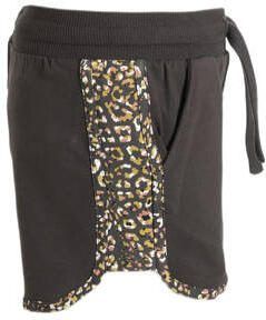 Orange Stars sweatshort Phylicia met panterprint donkergrijs Korte broek Meisjes Katoen 110 116 - Foto 2