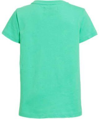 Orange Stars T-shirt Malik met printopdruk mintgroen Jongens Katoen Ronde hals 128 - Foto 2