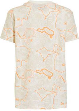 Orange Stars T-shirt Marc met all over print ecru Jongens Stretchkatoen Ronde hals 104 - Foto 2