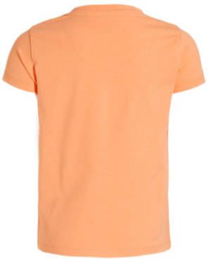 Orange Stars T-shirt Mariella met printopdruk oranje Meisjes Stretchkatoen Ronde hals 104 - Foto 2