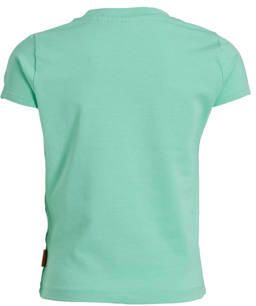 Orange Stars T-shirt Marjanne met printopdruk en pailletten mintgroen Meisjes Stretchkatoen Ronde hals 104 - Foto 2
