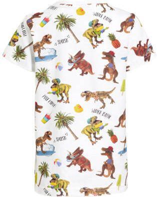 Orange Stars T-shirt Mo met all over print wit Jongens Polyester Ronde hals 140 - Foto 4