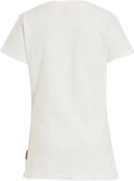 Orange Stars T-shirt Patty met tekstopdruk wit Meisjes Katoen Ronde hals 122 128