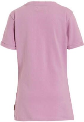 Orange Stars T-shirt Paulette met tekstopdruk lichtroze Meisjes Katoen Ronde hals 110 116