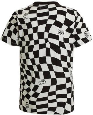 Orange Stars T-shirt Pedro met all over print zwart wit Jongens Katoen Ronde hals 110 116